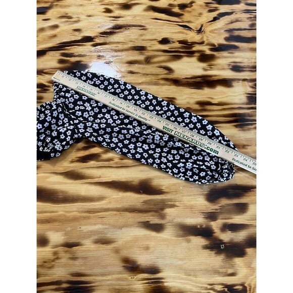 Pretty Garbage Women Floral Tied Crop Top Size Medium Boho Peasant Hippie Preppy - Picture 7 of 12